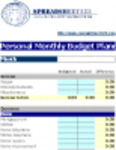 Free download Personal Monthly Budget Planner DOC, XLS or PPT template free to be edited with LibreOffice online or OpenOffice Desktop online