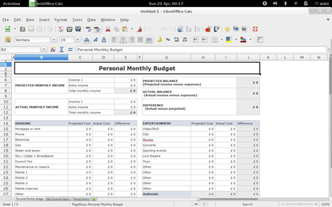 openoffice templates budgeting