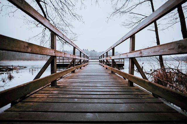 Free download perspective bridge wooden nature free picture to be edited with GIMP free online image editor