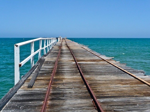 Free download Perspective Horizon Pier -  free photo or picture to be edited with GIMP online image editor