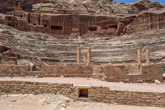 Gratis download Petra Jordan Theater - gratis foto of afbeelding om te bewerken met GIMP online afbeeldingseditor