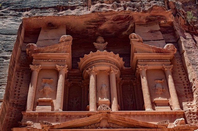 Descarga gratuita Petra Jordan Treasury: foto o imagen gratuita para editar con el editor de imágenes en línea GIMP