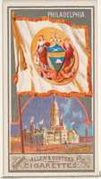 Free download Philadelphia, from the City Flags series (N6) for Allen & Ginter Cigarettes Brands free photo or picture to be edited with GIMP online image editor