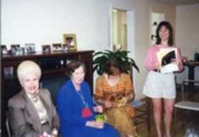 Free download Photograph, New Member Orientation, April 1999, Women Seated in Living Room free photo or picture to be edited with GIMP online image editor
