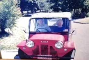 Free download Photo Of Howard Joffe And His Mother In A Jeep In Moke, Melbourne, Australia free photo or picture to be edited with GIMP online image editor