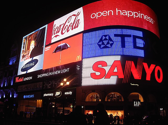 Free download piccadilly circus ads alight london free picture to be edited with GIMP free online image editor