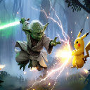 Pikachu vs Yoda Battle Live Wallpaper  screen for extension Chrome web store in OffiDocs Chromium