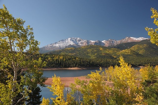 Unduh gratis Pikes Peak Highway Colorado Fall - foto atau gambar gratis untuk diedit dengan editor gambar online GIMP