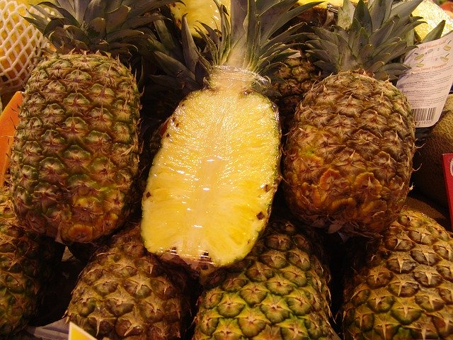 Free download Pineapple Fruit Market -  free photo template to be edited with GIMP online image editor