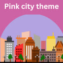 Pink City theme  screen for extension Chrome web store in OffiDocs Chromium