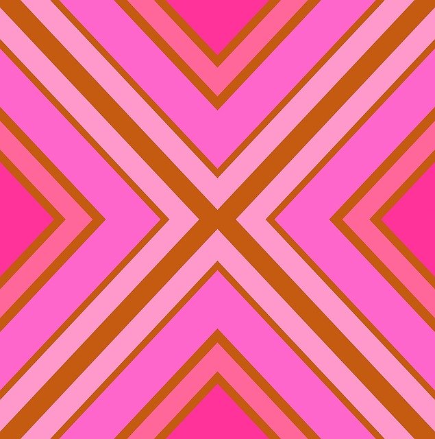 Free download Pink Geometric Stripes -  free illustration to be edited with GIMP free online image editor