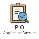 PIO Application Checker  screen for extension Chrome web store in OffiDocs Chromium