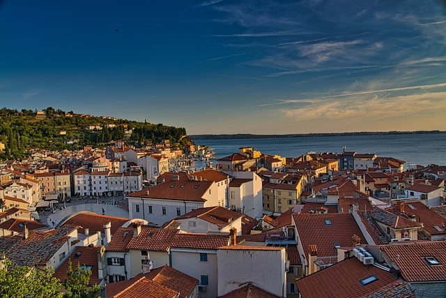 Free download piran town sea slovenia beach free picture to be edited with GIMP free online image editor