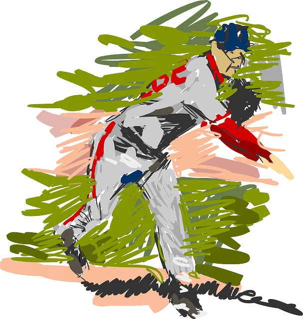 Free download Pitcher Baseball Impressionism - Free vector graphic on Pixabay free illustration to be edited with GIMP free online image editor