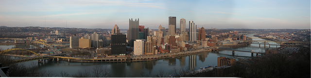 Free download Pittsburgh Cityscape Riverside -  free illustration to be edited with GIMP free online image editor