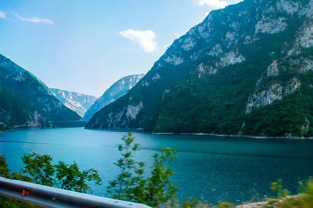 Free download Piva Lake Montenegro Beautiful -  free photo or picture to be edited with GIMP online image editor
