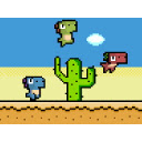 Pixel Dino Run Game  screen for extension Chrome web store in OffiDocs Chromium