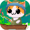 Pixel Fishing Game Catch Rare Fish and Unlock Upgrades!  screen for extension Chrome web store in OffiDocs Chromium