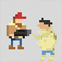 Pixel Zombie Shooter Game  screen for extension Chrome web store in OffiDocs Chromium