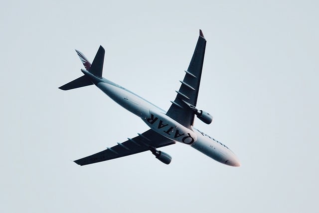 Безкоштовно завантажити літак qatar airways захід сонця безкоштовне зображення для редагування за допомогою безкоштовного онлайн-редактора зображень GIMP