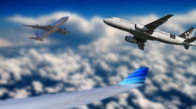 Free download planes heaven flying blue aviation free picture to be edited with GIMP free online image editor
