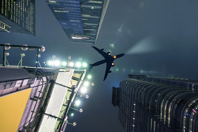 Бесплатно скачать Plane Urban City New York - бесплатное фото или изображение для редактирования с помощью онлайн-редактора изображений GIMP