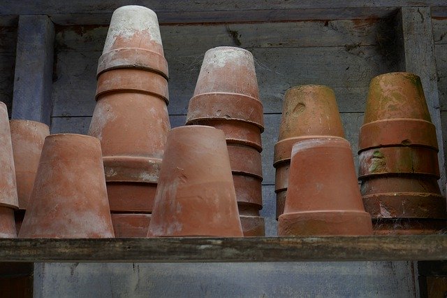 Free download Plantpots Pots Terracotta -  free free photo or picture to be edited with GIMP online image editor