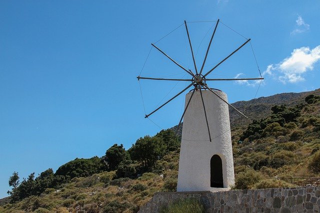 Download grátis Plateau Lassithi Crete Mill - foto ou imagem grátis para ser editada com o editor de imagens online GIMP