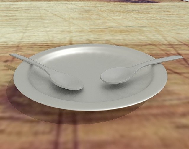 Free download Plate Spoon Dining Table -  free illustration to be edited with GIMP free online image editor