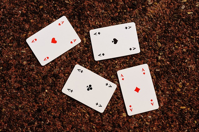 Free download playing cards aces four card game free picture to be edited with GIMP free online image editor