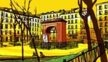 Free download Plaza Dos De Mayo Madrid free photo or picture to be edited with GIMP online image editor