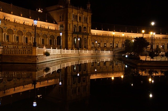 تنزيل مجاني Plaza España Seville - صورة مجانية أو صورة ليتم تحريرها باستخدام محرر الصور عبر الإنترنت GIMP