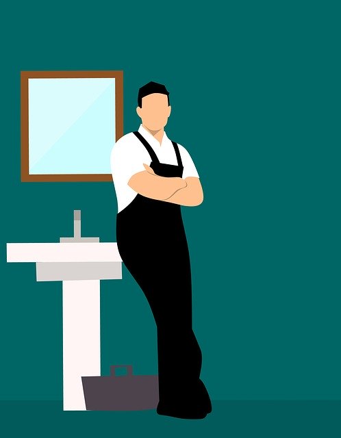 Free download Plumber Man Bathroom -  free illustration to be edited with GIMP free online image editor