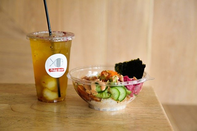 Unduh gratis templat foto Poke Bowl Ice Tea gratis untuk diedit dengan editor gambar online GIMP