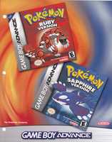 Free download Pokemon Ruby and Sapphire Promotional Advertisement Sheet free photo or picture to be edited with GIMP online image editor