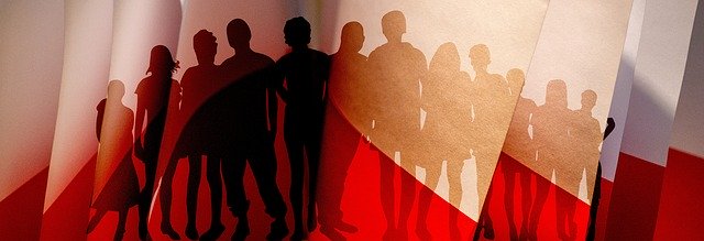 Free download Polish Flag People Silhouette -  free illustration to be edited with GIMP free online image editor