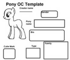 Free download Pony OC Template free photo or picture to be edited with GIMP online image editor