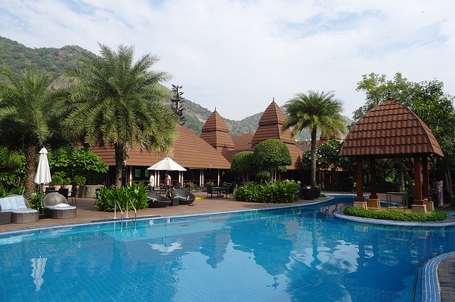 Free download Pool Resort Architecture -  free free photo or picture to be edited with GIMP online image editor