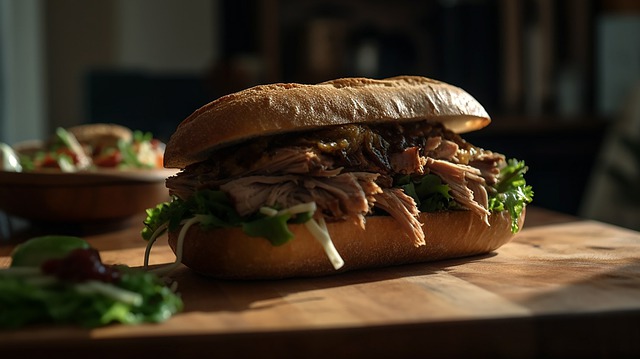 Free download pork frayed burger sandwich meal free picture to be edited with GIMP free online image editor