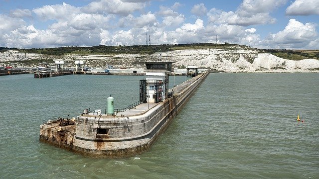 Free download Port Harbour Entrance Dover White -  free photo or picture to be edited with GIMP online image editor