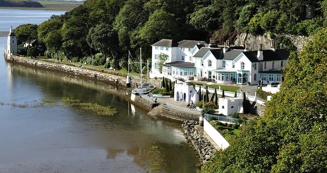 Free download Portmerion Wales Harbour -  free photo or picture to be edited with GIMP online image editor