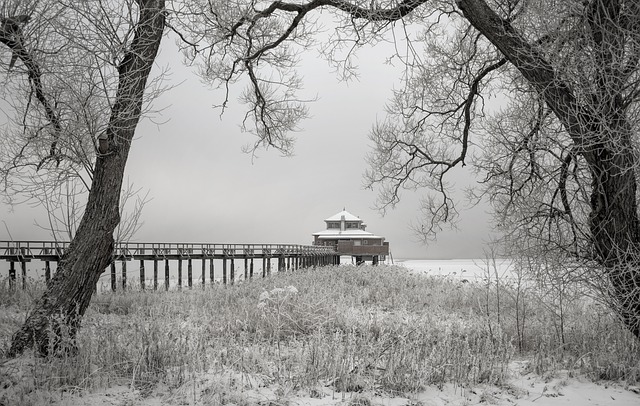 Безкоштовно завантажте порт пірс озеро сніг зима безкоштовне зображення для редагування за допомогою безкоштовного онлайн-редактора зображень GIMP