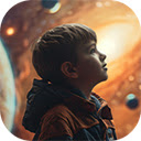 portrait autistic kid fantasy world  screen for extension Chrome web store in OffiDocs Chromium