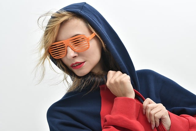 Free download portrait glasses hood young woman free picture to be edited with GIMP free online image editor