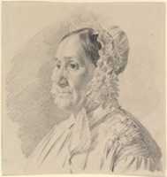 Free download Portrait of a Woman in a Lace Bonnet, in three-quarter profile to the left free photo or picture to be edited with GIMP online image editor