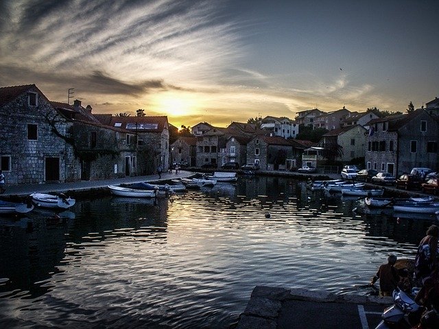 Descărcare gratuită Port Sky Evening - fotografie sau imagini gratuite pentru a fi editate cu editorul de imagini online GIMP