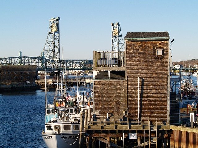 Free download Portsmouth New Hampshire Docks -  free illustration to be edited with GIMP free online image editor