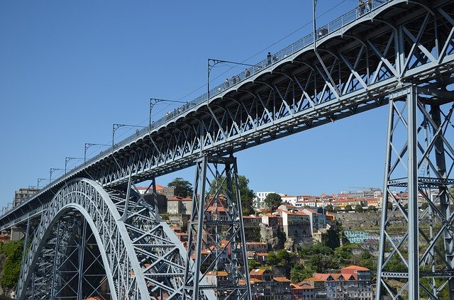 免费下载葡萄牙 Porto ponte dom luis i 免费图片可使用 GIMP 免费在线图像编辑器进行编辑