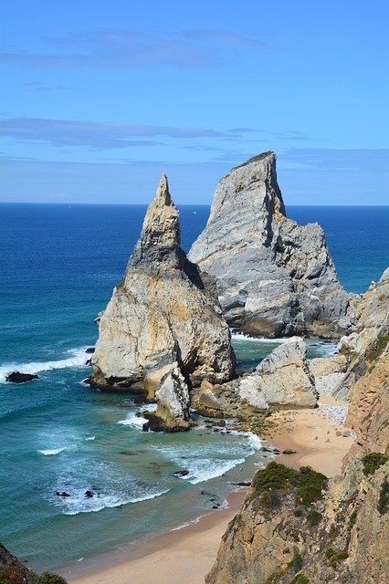 Muat turun percuma Portugal Praia Da Ursa Rocky - foto atau gambar percuma untuk diedit dengan editor imej dalam talian GIMP