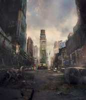 Free download Post-apocalyptic Times Square - Concept Art free photo or picture to be edited with GIMP online image editor